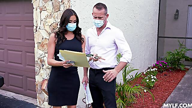 Bitch fucks business partner during an important meeting