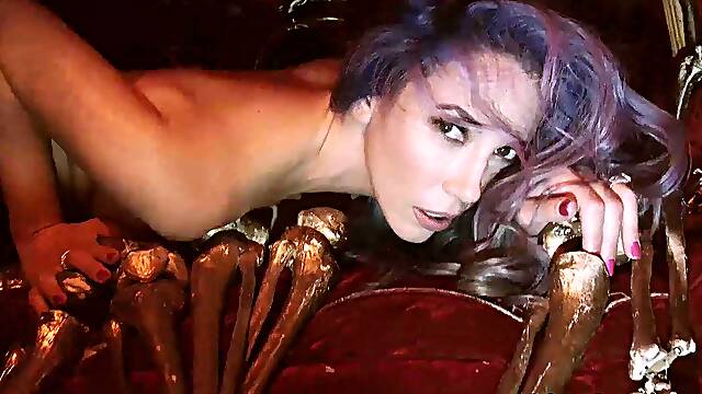 Jelena Jensen pussy teasing for Halloween!