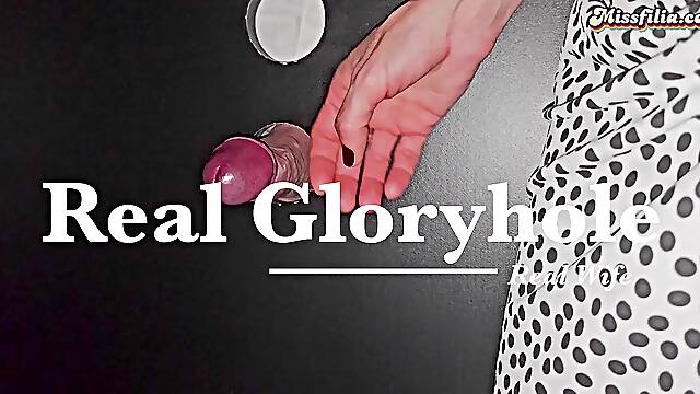 Real MILF Gloryhole Cum on Pussy Bukkake Handjob Real Glory Hole Swingers Creampie