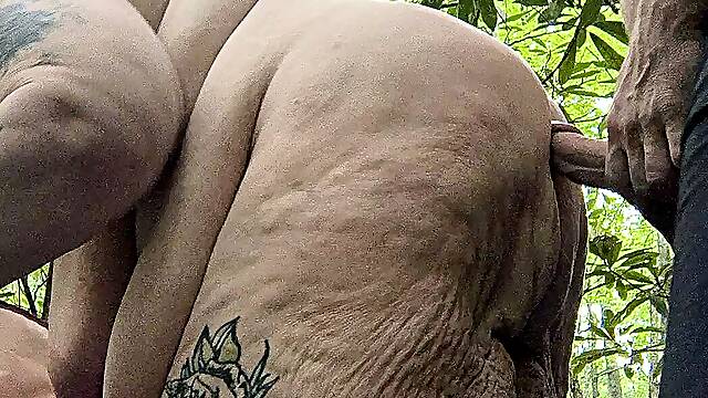 Slut Thought She Was Alone but Here Comes a Hard Stranger to Give Her the Big Bone