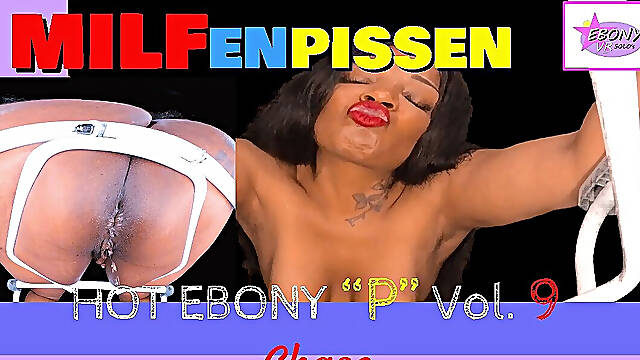 Hot Ebony "p" Vol. 9 - 'milfenpissen' - Ebony MILF Chase Toilet POV Rewind & Slo-mo