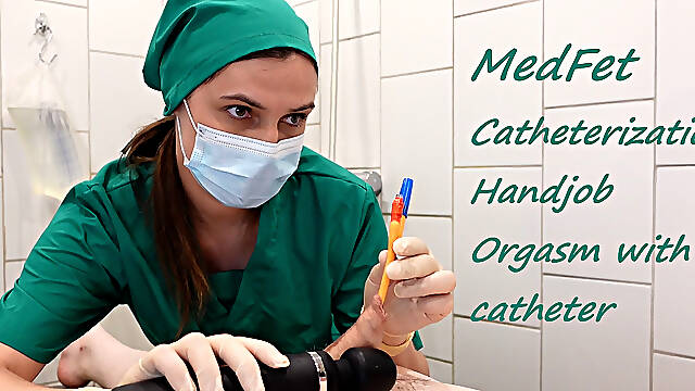 Medfet Catheter Play, Handjob and Imposed Orgasm with Vibrator