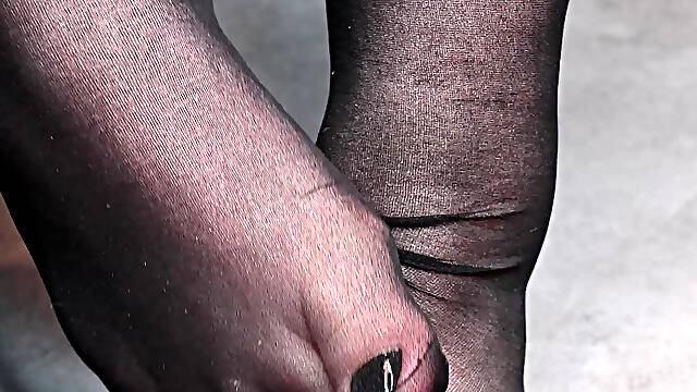 Asmr Nylons Feet Rubbing Extremely Relaxing and Horny at the Same Time Nylon Foot Tease in 4K