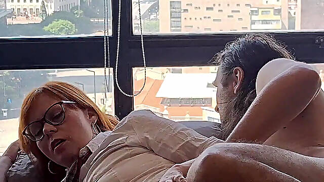 Girl Having Sex in Front of the Window of the Mirante Sampa Sky in Downtown São Paulo with Everyone Watching