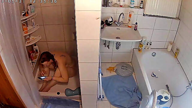 Caught Masturbating in the Shower Again