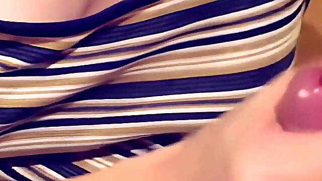 3 Cumshots From His Poor Cock