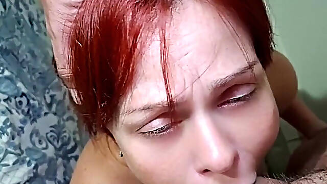 Redhead Camgirl Proves She's the Queen of Deep Throat