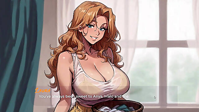 My New Girlfriend Taboo Hentai Game Ep.39 Naughty Laundry Fantasy with Step Mom!