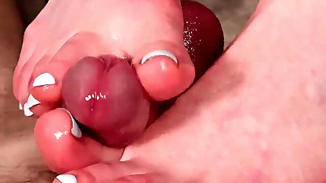 POV Oily Feet - Teased by Oily Feet - Orgasm From Footjob