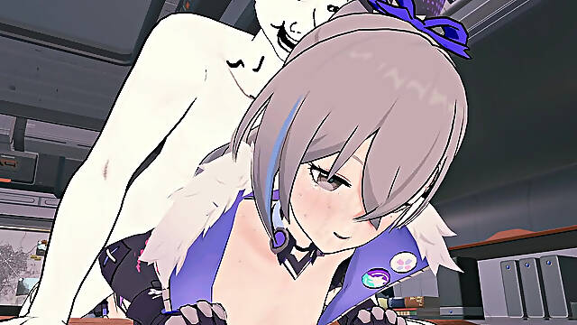 [honkai: Star Rail] Silverwolf X Wojak: Late Night Gaming & Sex in Her Bedroom
